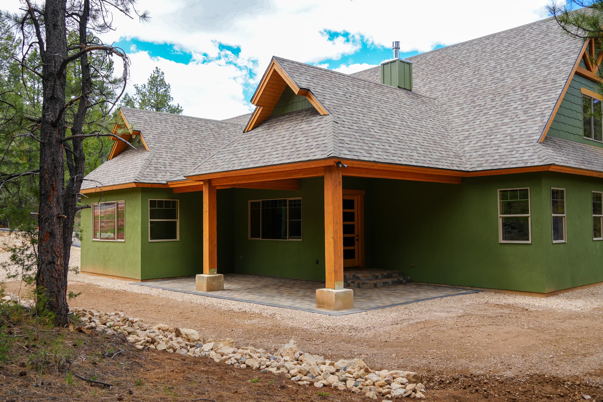 Real estate photography of a luxury home exterior in southern Utah